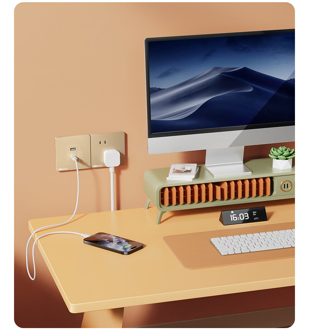NVCleishidiangong Switch Socket, Three-Gang Single-Control 86-Type Concealed Wall Switch Panel, N25 Champagne Gold 7