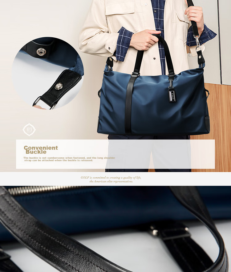 GOLF Travel Bag, Casual Sports Fitness Bag, Handheld And Shoulder Luggage Bag, Men's Short-Trip Travel Bag, Large Capacity Business Trip Bag 17
