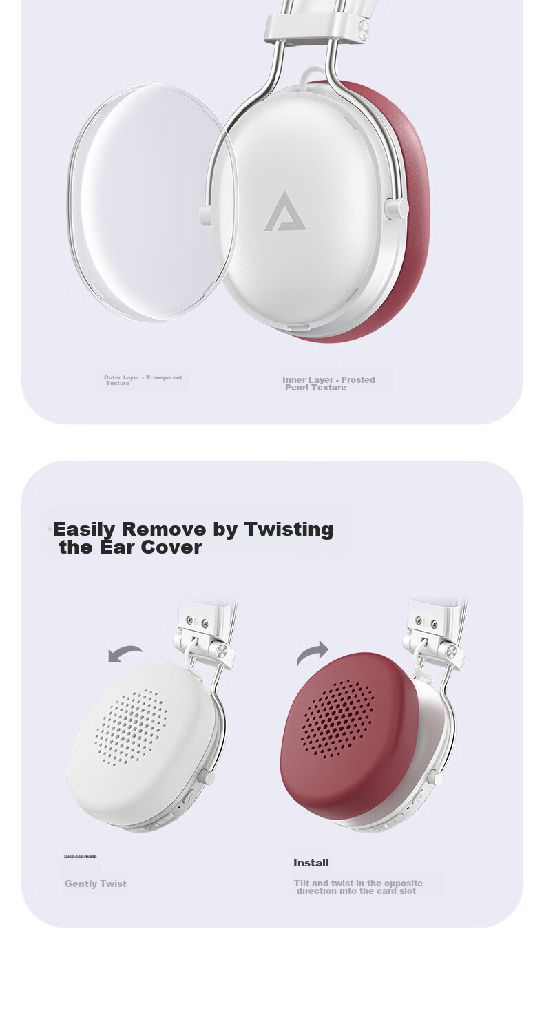 ACEFAST Speed Boost [Subsidy] Seven-Day Headphones, Bluetooth Gaming ANC Noise Reduction, Colorful Stylish Small Head with Replaceable Ear Cups, Ideal Gift Choice 17