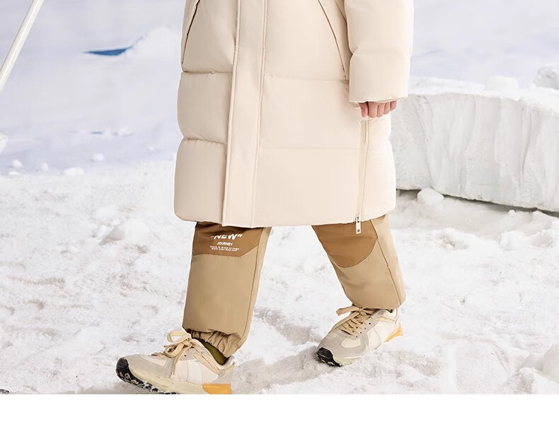 YAYA Kids Down Jacket Boys and Girls Winter New Long Over-the-Knee Extreme Cold Parent-Child Coat HR 19
