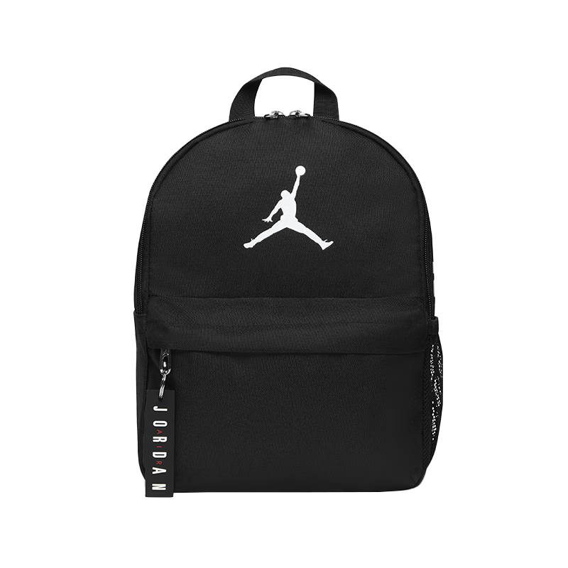 Jordan Men's And Women's Jordan Polyester Fiber Backpack, Classic Large Logo Shoulder Bag DV5304-010 Black, One Size Fits All