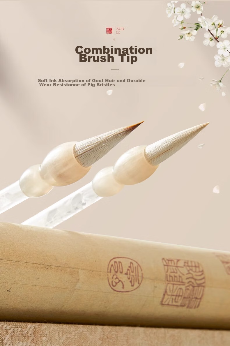 Liupintang Xueli Medium-Sized Calligraphy Brush Set with Mixed Hair for Beginners, Professional-Grade Practice Calligraphy And Chinese Painting Brushes in Regular Script, Running Script, And Clerical Script 9
