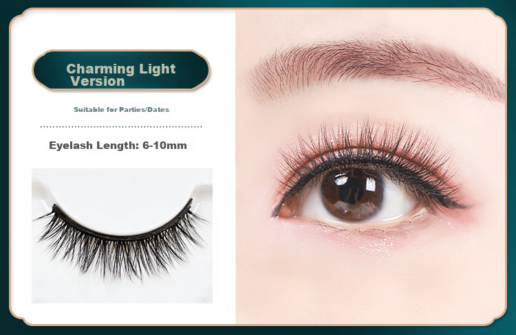 UPLUS Sharpened 3D Natural Dense False Eyelashes, One-Piece Style, 3 Pairs, 04 Full-Length Eyelashes, Hard Stem, Cosplay Stage Makeup 6