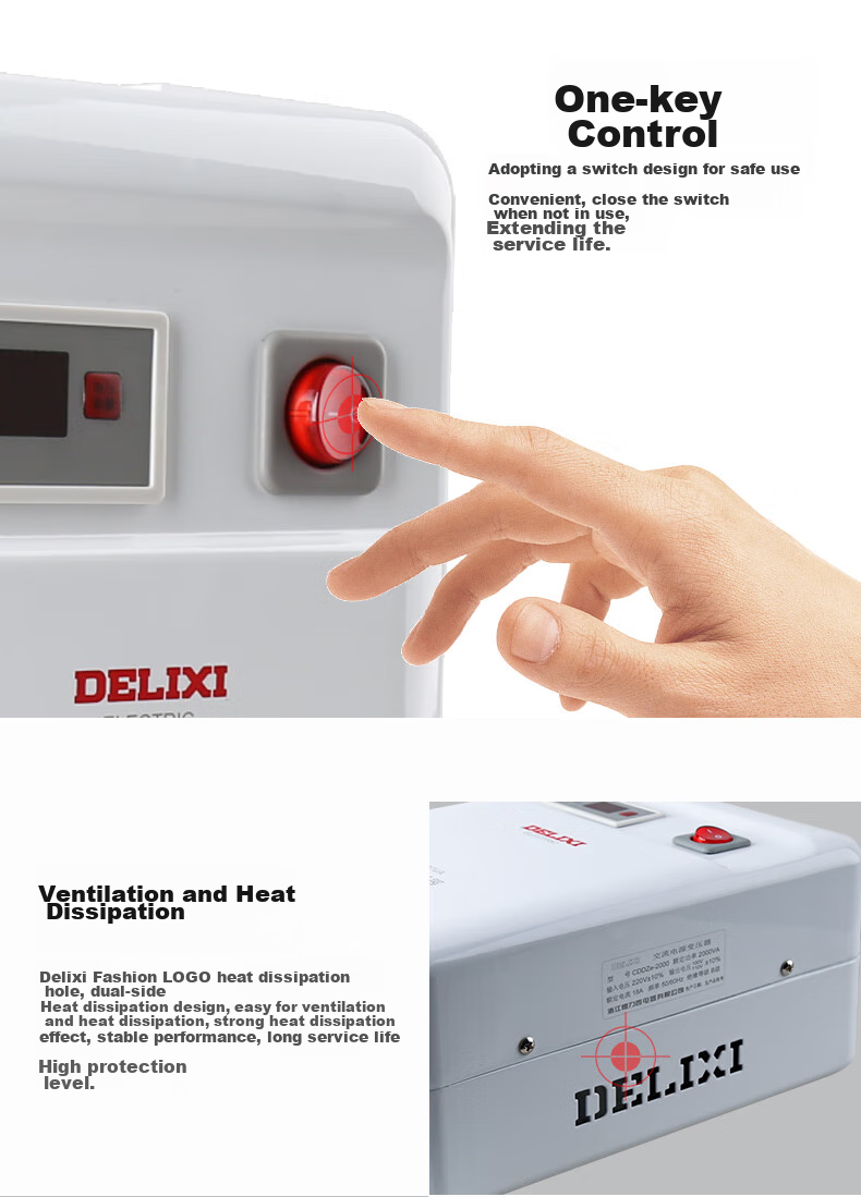 DELIXI ELECTRIC Transformer Voltage Converter, Domestic Appliances for Overseas Use, CDDZ-1500W, 110V to 220V 13