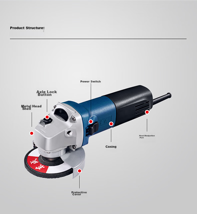 Dongcheng Angle Grinder WSM710-100, Hand Grinder, Polisher, Sander, Cutting Machine, Power Tool 12