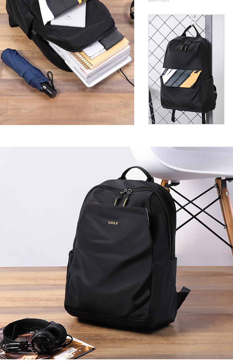 GOLF Backpack for Men, Water-Resistant Travel Backpack, 15.6-Inch Laptop Bag, Student Schoolbag, Commuter Business Trip Backpack 42