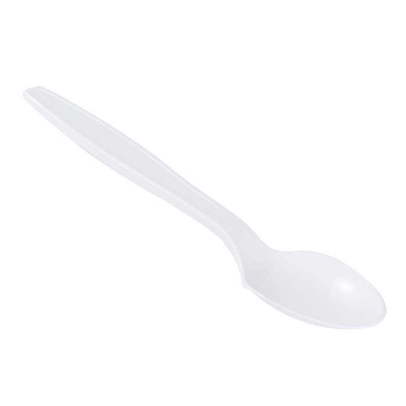 Fangcaodi Disposable Spoons, 100 Pieces, Corn Starch Degradable, 15cm Western-Style Soup Spoons, Dessert Spoons, Ice Cream And Coffee Spoons