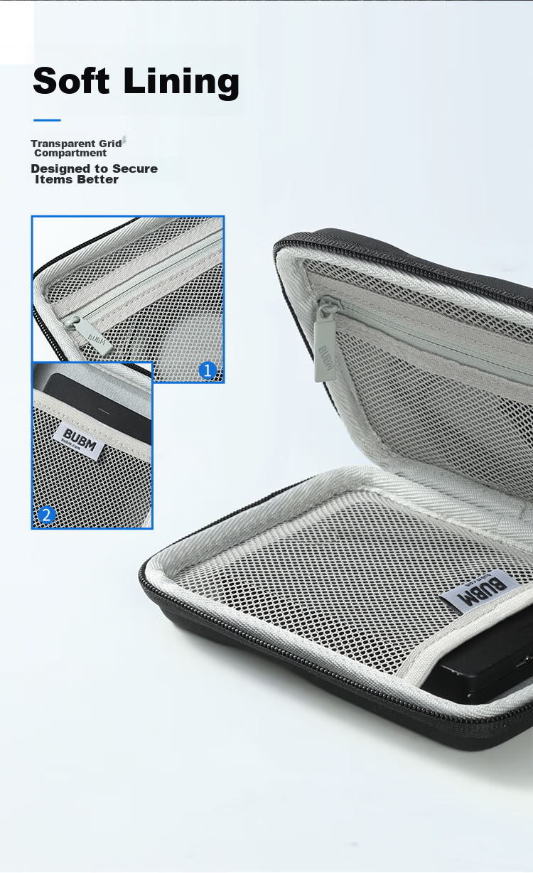 JPLAYER Portable Hard Drive Case, 2.5-Inch, Compatible with Seagate, Toshiba, Western Digital, Hard Drive Protective Cover, Shockproof Storage Bag, Co-Branded Single-Layer Gray, E-Sports 2