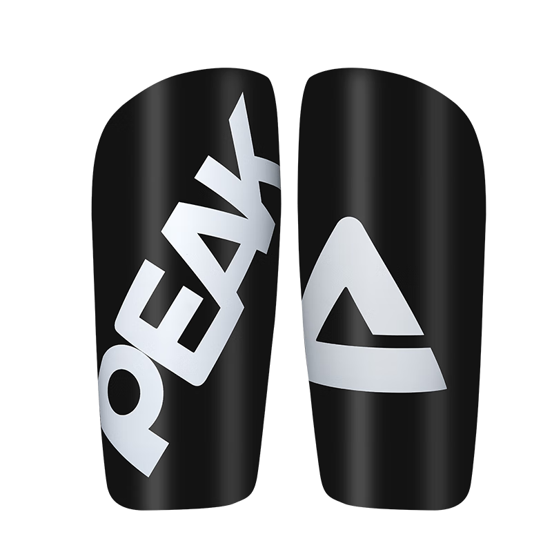 PEAK Soccer Shin Guards for Adults, Training And Competition, Children 6-12 Years Old, Shock-Absorbing Thickened Insert Plate Professional Protective Gear Black S