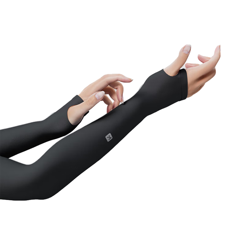 Keep Ice Silk Cooling Arm Sleeves for Men And Women, Outdoor Cycling Arm Guards, Sun Protection Driving Arm Sleeves, Black