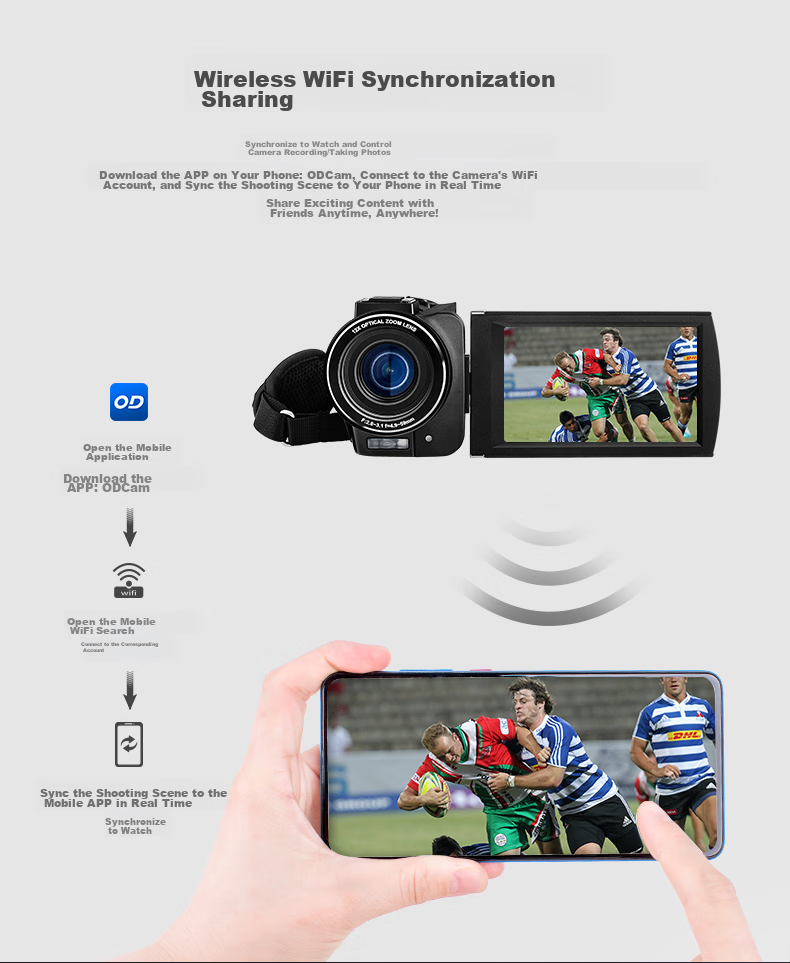 ORDRO AX60 Optical Zoom Camera, 4K Live Streaming Camcorder, Ultra-Clear Camera, Professional Handheld Digital DV Camera for Home Use, Wedding Photography, Travel Shooting, And Meetings 13