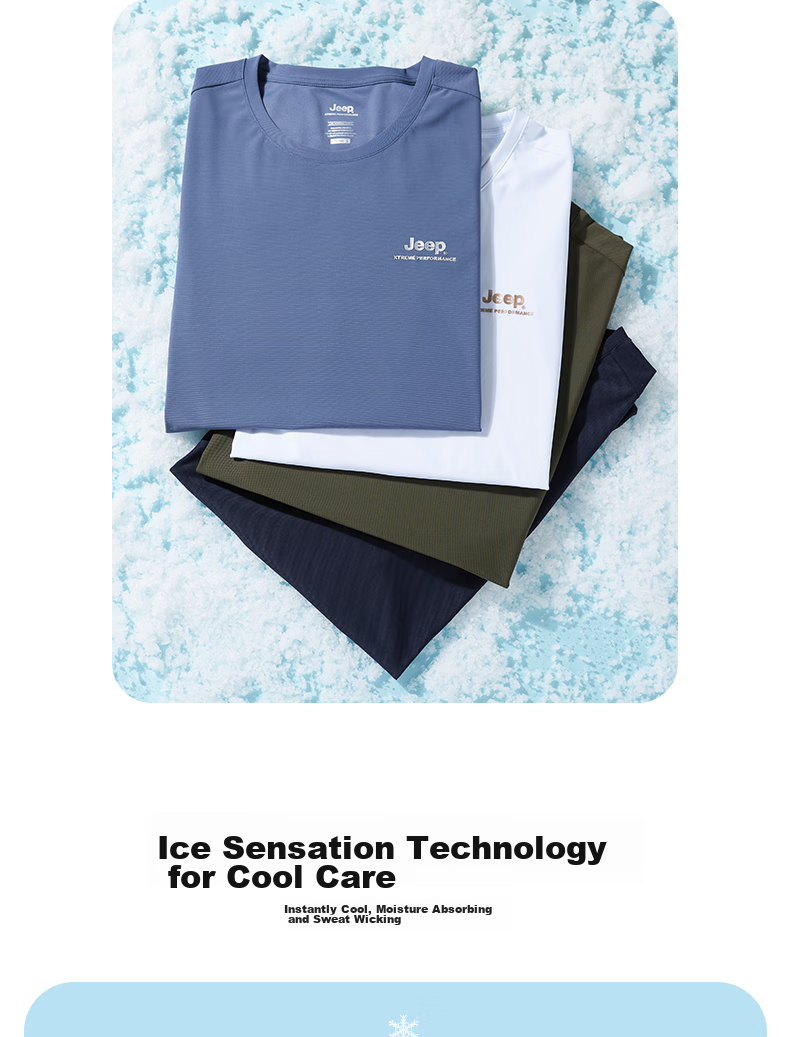 JEEP Men's Short-Sleeve T-Shirt, Outdoor Sports Breathable Quick-Dry Tee, Moisture-Wicking Short-Sleeve Top for Men, 565 Gray Blue L 8