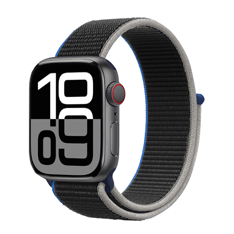 MSSM Compatible Apple Watch Band, IWatch S12 Nylon Loop Sports Strap for Apple Watch Ultra 4/S11/10/9/SE3 [Charcoal Color], 44-49mm