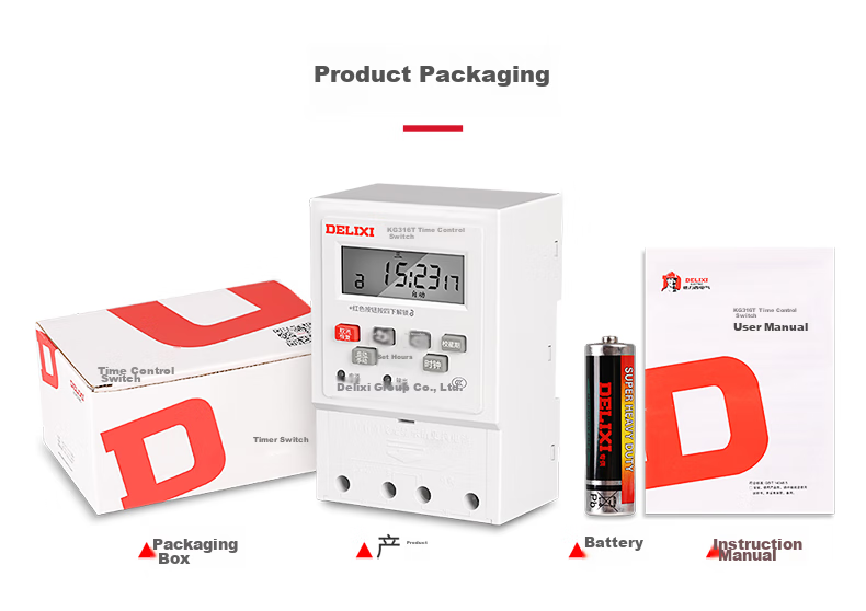 DELIXI ELECTRIC Microcomputer Time Control Switch, KG316TA, AC380V, Fully Automatic Timer, Street Light Time Controller 20