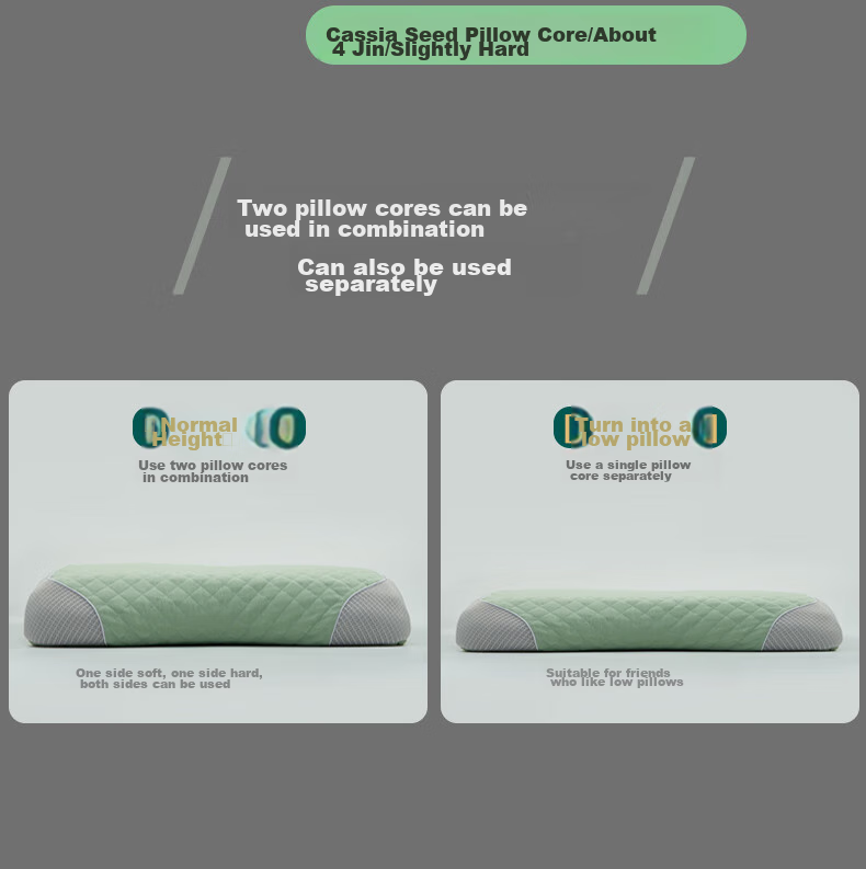 Shangfan Buckwheat Hull Low Pillow, Buckwheat Pillow, Low Pillow, Meltblown Fabric Anti-Mite And Antibacterial Pillow Core, Cervical Pillow 8