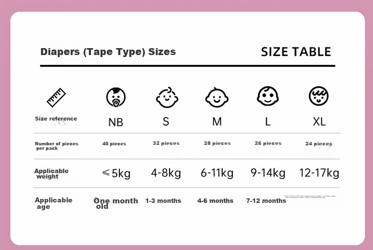 Care Daily Cute Diapers, NB Size, 40 Pieces (For Babies under 5kg), Newborn Small Size, Baby Diapers 11
