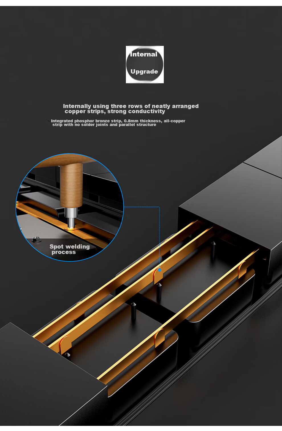 Datangweishi PDU Cabinet Socket, Specially for Cabinets, Industrial Grade, 8-Outlet 10A National Standard Holes, Overload Protection, Master Switch, Aluminum Alloy Shell, 4000W High Power, Double-Layer Insulatio 4