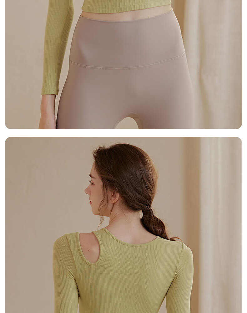 XUEXIMAN Yoga Top for Women with Built-In Bra Pads, Pilates Training, Running, Fitness, Slimming, Tight-Fitting Long-Sleeve Sports Quick-Dry T-Shirt 14