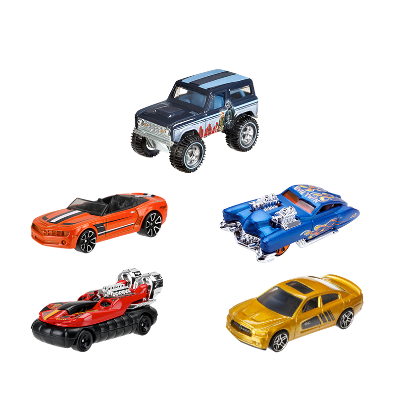 HOT WHEELS (Random Style Delivery), Birthday Gift Racing Car, Hot Traffic Combination, Five-Piece Set, 1806
