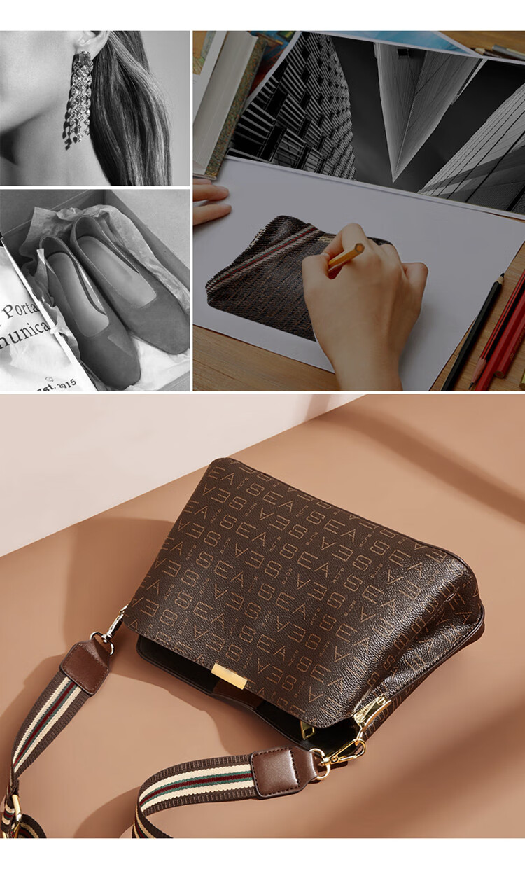 Laorentou Ladies Handbag, Large Capacity Phone Bag, Monogram Shoulder Crossbody Bag, Mom Bag, Valentine's Day Gift for 520 3