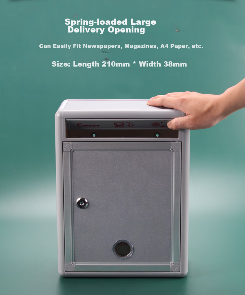Herisheng Suggestion Box, Complaint Box, Feedback Box, Lockable Wall-Mounted Mailbox, Voting Box, No Drilling Required, Chairman And General Manager Mailbox, Customizable Reporting Box RS-834 8