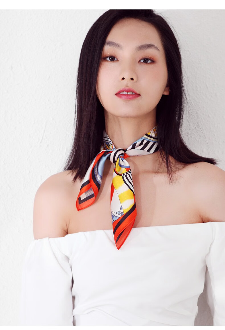 Hangsifu Silk Scarf, Mulberry Silk Neck Scarf, Square Scarf, Mother's Birthday Gift, Ladies' Gift Box, Practical Holiday Mid-Autumn Festival Gift 20