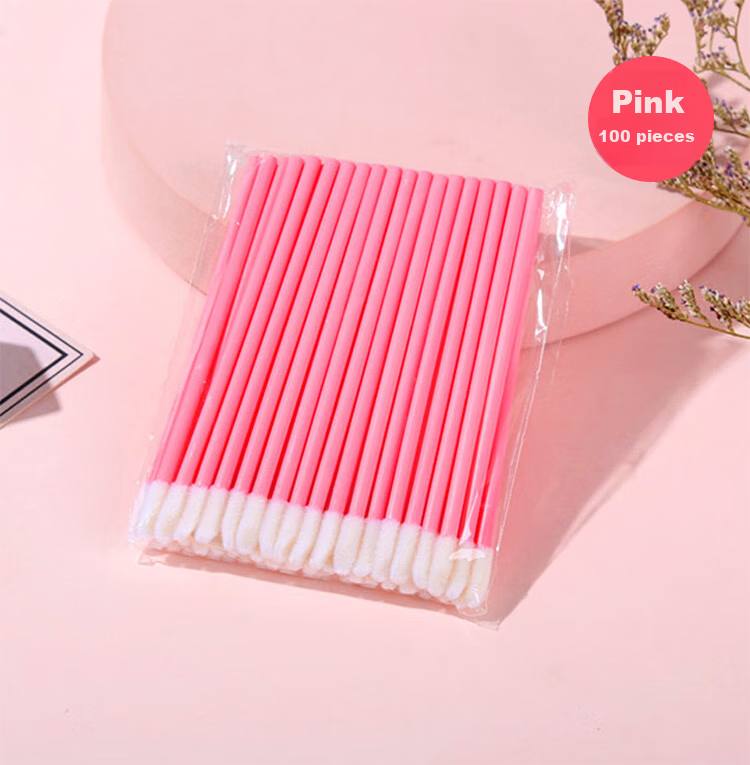 Meifuyu Disposable Lip Brush Sticks, 100 Pieces, Lip Mask And Lipstick Cotton Swabs, Portable Makeup Brushes MF8802 15