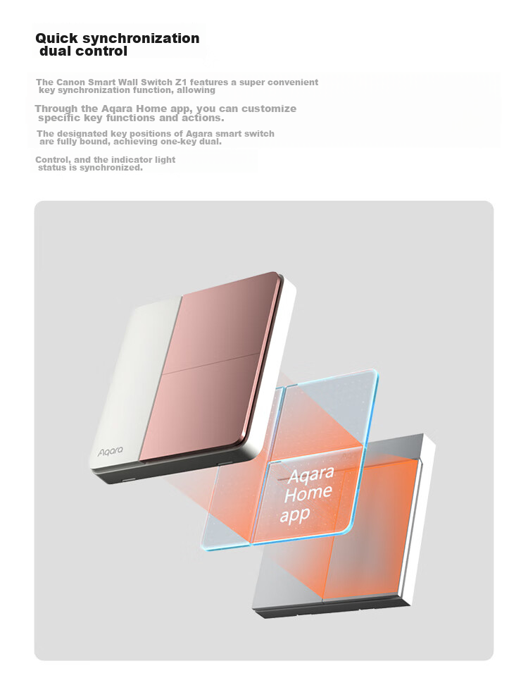 Aqara Smart Wall Switch Card, Single Button, Single Zero Fire Universal, Connected to Mijia APP/iPhone HomeKit 7