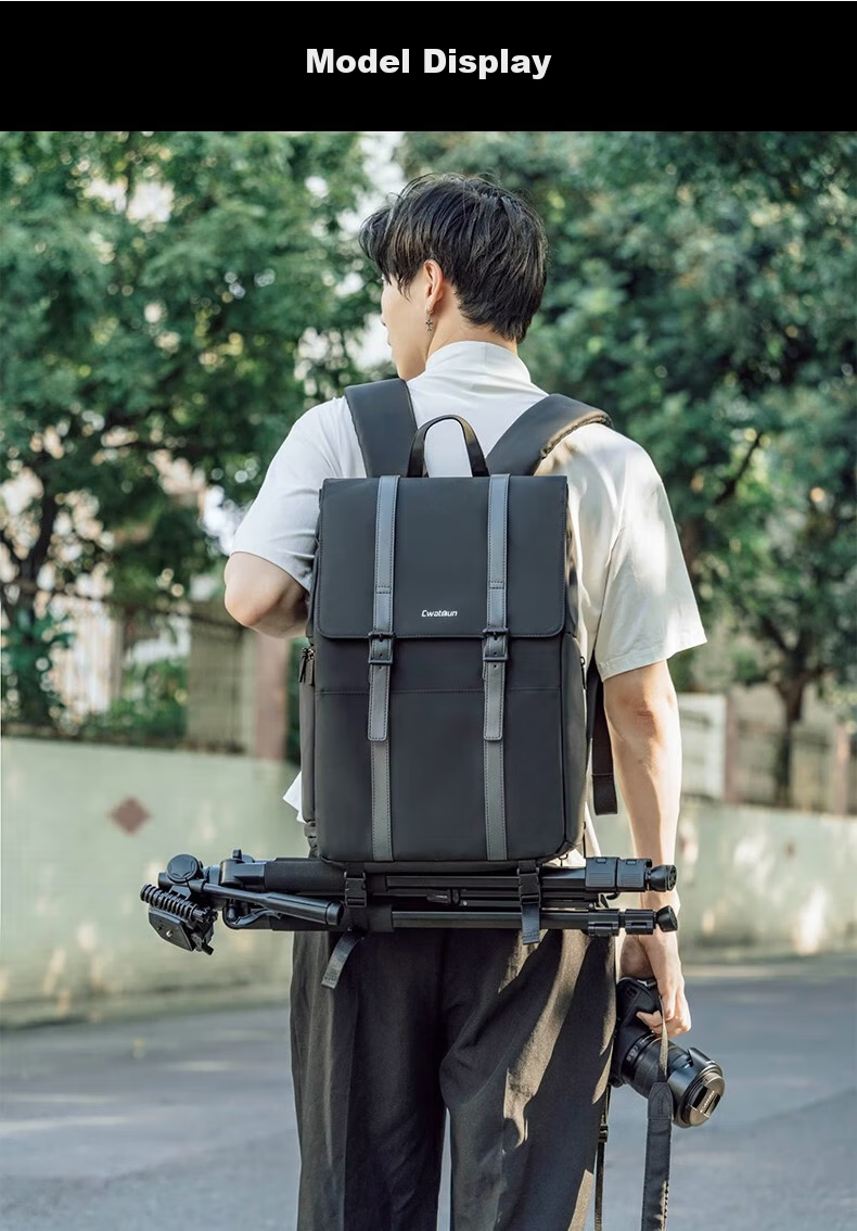 CWATCUN Camera Backpack, Casual Commuter Anti-Collision Photography Bag, Compatible with Fuji, Sony, Canon, Stylish Backpack Suitable for Men And Wome 13
