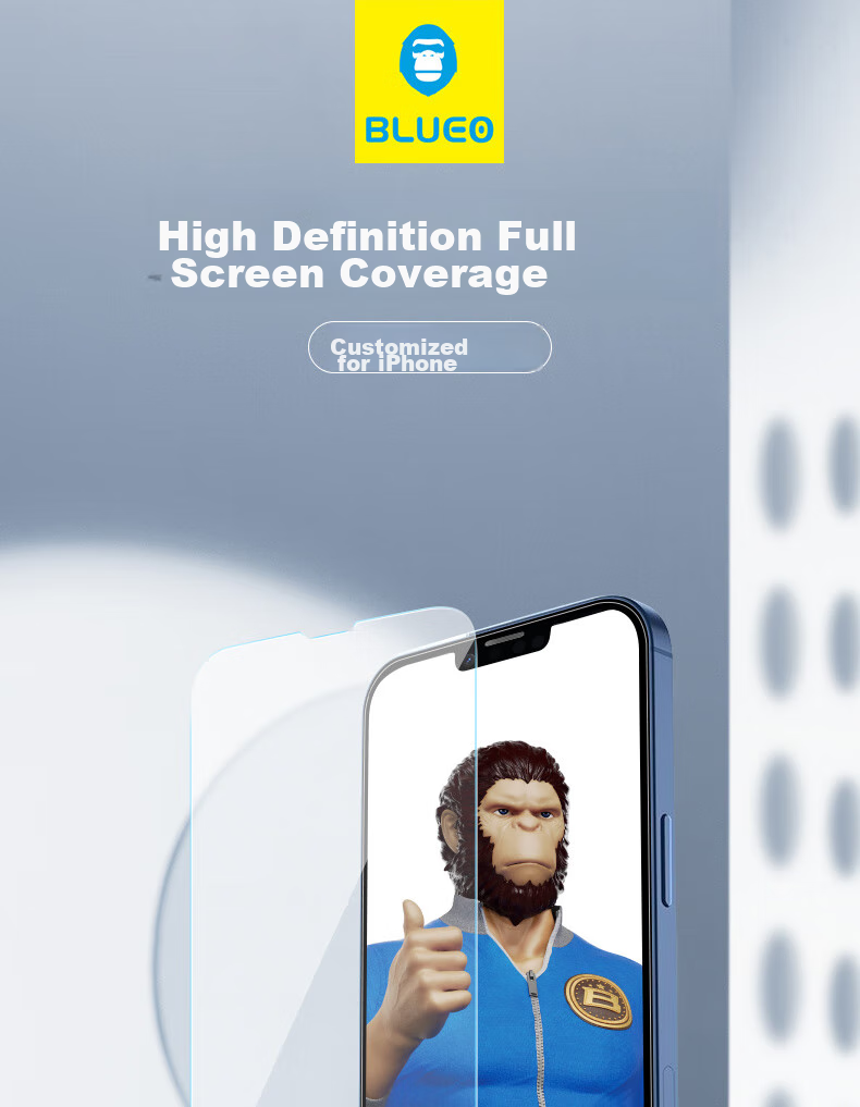 Lanxingxiansheng Tempered Glass Screen Protector for Apple IPhone 13 Pro Max, HD Anti-Peeping, Full Screen Silk Printing Protective Film, Shatterproof Anti-Fingerprint 1