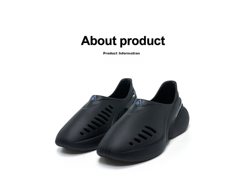 RIGORER Men's Breathable Sandals And Hole Shoes, Waterproof Non-Slip Thick-Soled Basketball Sports Slippers, RIGORER Black, Size 44 18