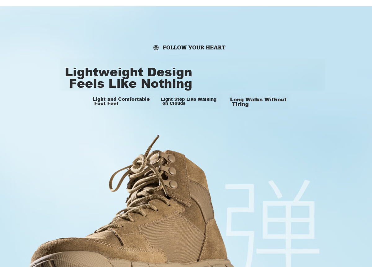 Free Soldier Mid-Top Hiking Boots for Men And Women, Outdoor Wear-Resistant Non-Slip Trekking Climbing Sandproof Breathable Desert Boots, Sand Color, Size 40 8