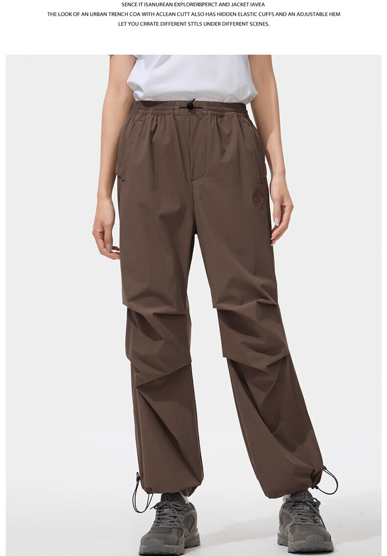 CAMEL [Paratrooper Pants], Quick-Dry Cargo Pants for Women, Loose Wide-Leg Trousers, Outdoor Hiking And Mountaineering Pants, Parachute Pants 9196 4