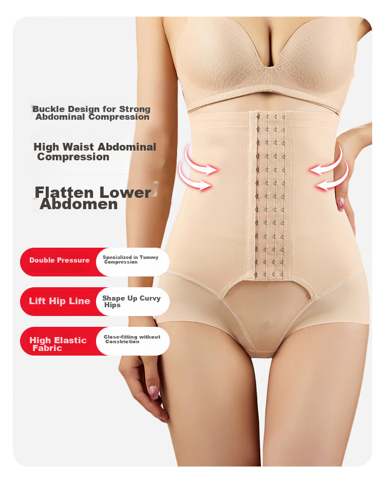 FitonTon Women's Tummy Control Shapewear Shorts with Butt-Lifting Effect, High-Elastic Postpartum Belly Slimming Underwear for Wome 1
