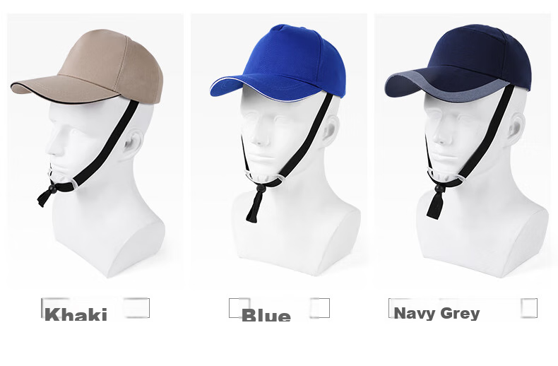 SHOUDUN Lightweight Work Cap, Factory Workshop Visor Cap Breathable Baseball Safety Hat, Navy Blue Fashion Style - Jingcang, 58-62cm Brim Circumference 15