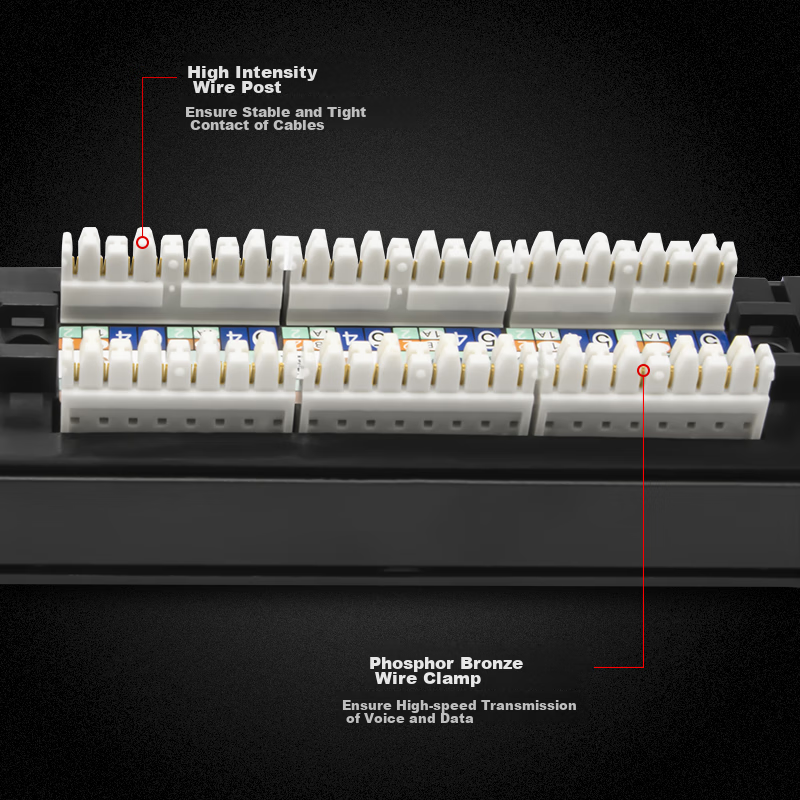 BOYANG High-Profile 12-Slot 24-Port Cable Management Rack, Network Cable Organizer 19-Inch Rack-Mounted Cabinet Network Patch Cord Fiber Optic Pigtail Cable Management Tray BY-LXJ 5