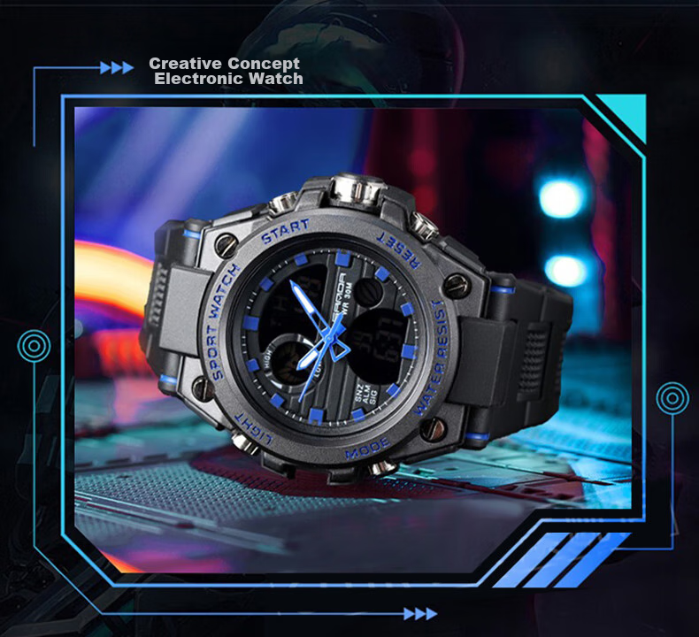 ABORNI Black Knight Watch for Men, Waterproof, Suitable for Middle And High School Students, New Year's And Valentine's Day Gift for Boyfriend Or Husband 7