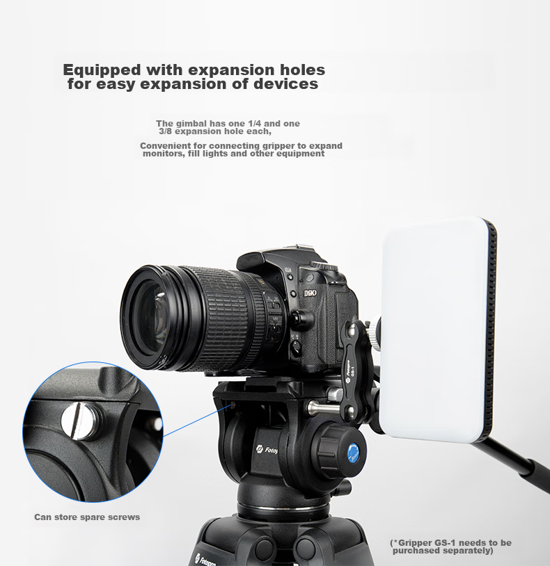Fotopro FV888 Professional Photography And Videography Tripod, DSLR Camera Stand, Shooting Video Live Streaming Tripod, Hydraulic Head Kit, 1.8m/8kg 16