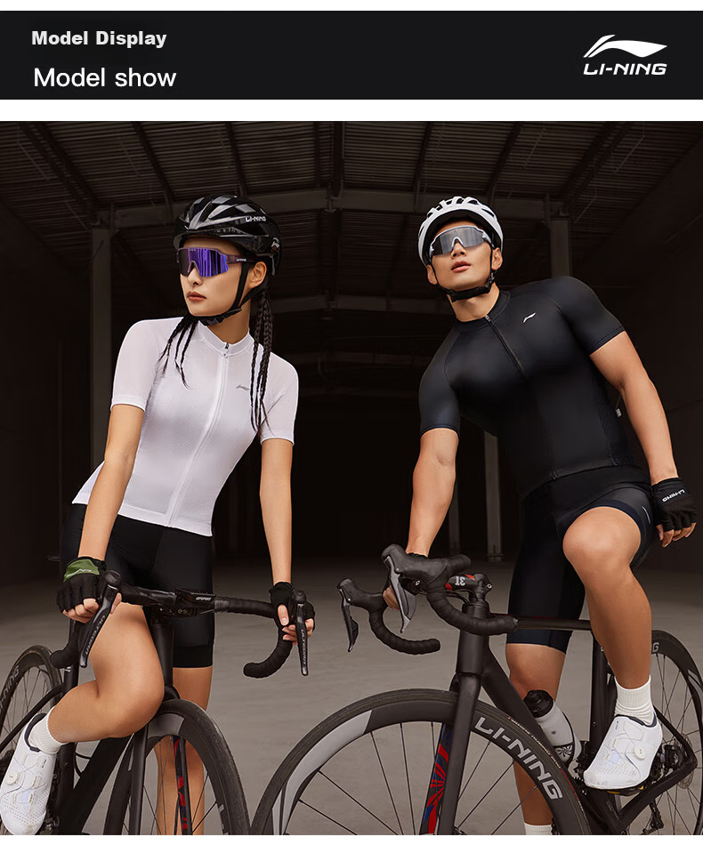 Li-Ning Bicycle Cycling Jersey for Men, Short-Sleeve Top, Spring And Summer Quick-Dry Breathable Sweat-Wicking, for Road Bikes And Mountain Bikes, Cycling Wear 15