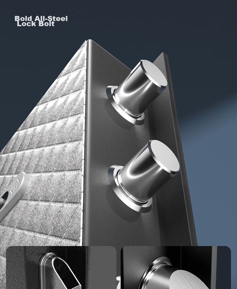 Deli Home Safe Box, 60cm Password Lock, All-Steel Anti-Theft Portable Safe, Can Be Used As Bedside Cabinet, AE671 Black 6