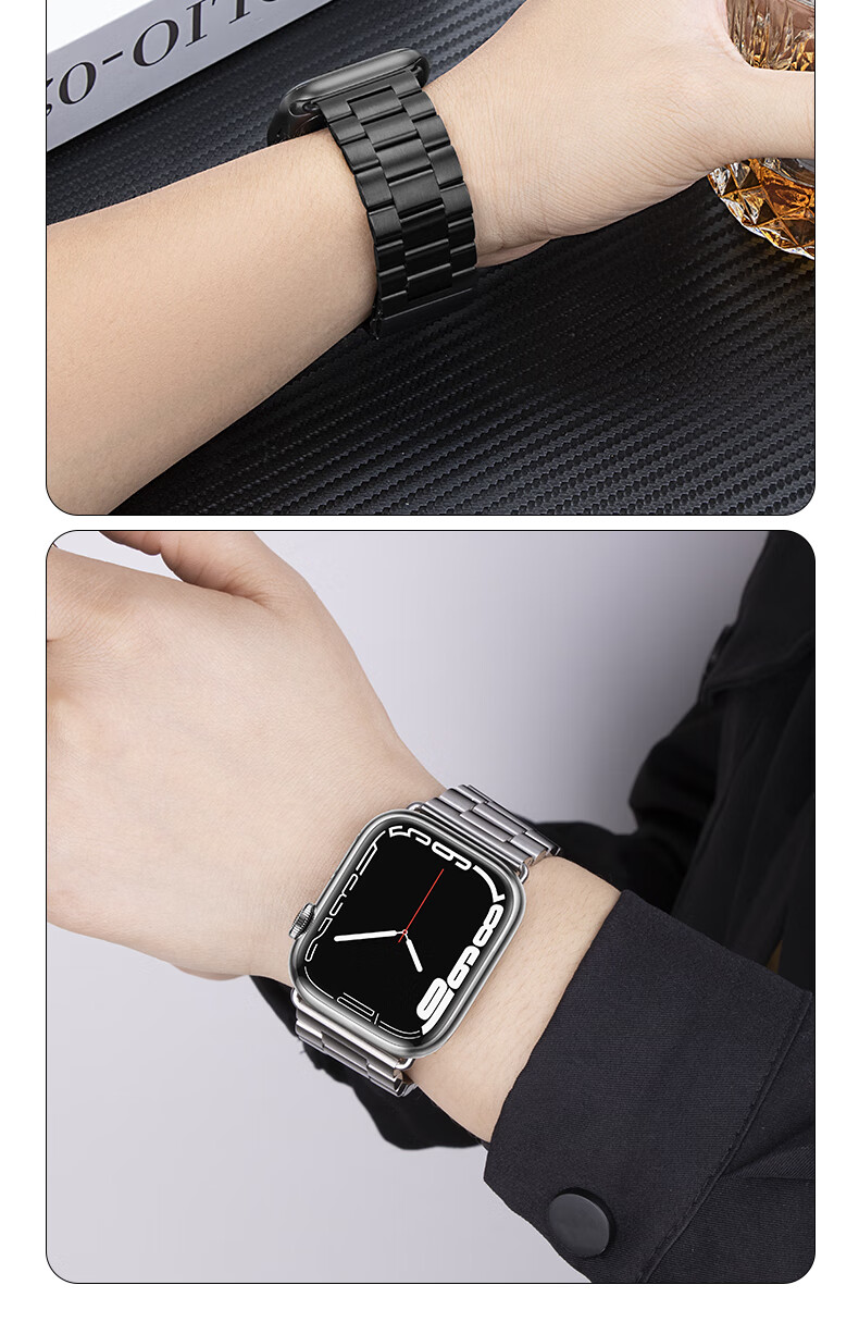 Weiqiantu Compatible with Apple Watch Ultra 4/3 Strap, Apple IWatch S12/S11/S10/9/8/7 Metal Stainless Steel Band for SE3/Ultra4/3/2, Men's 10