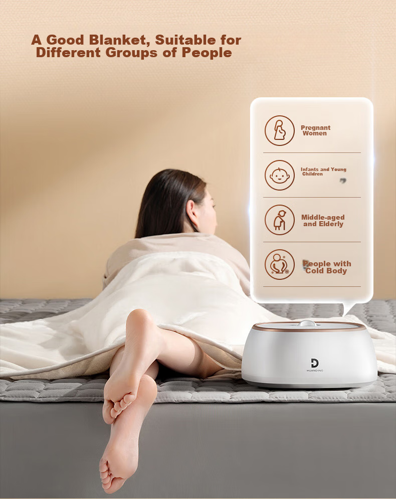 Huanding [Water Shortage Power-Off] Double-Person Rapid Heating Water Circulation Dual-Temperature Dual-Control Water Heating Blanket Electric Heating Blanket 1.8*2.0 Meters 3