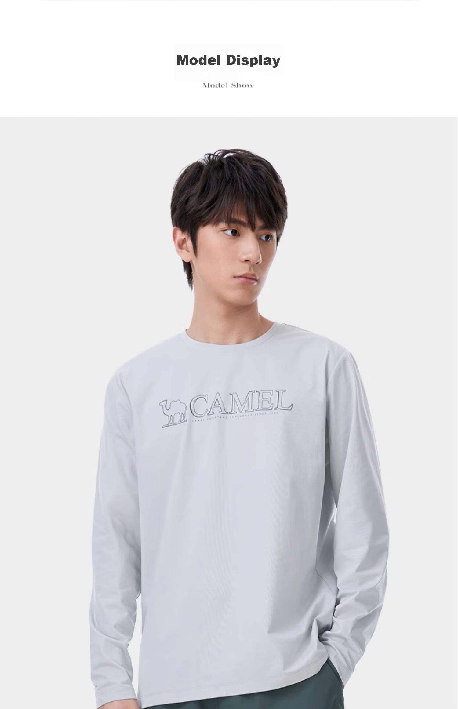 CAMEL Outdoor Quick-Dry Long Sleeve Round Neck T-Shirt for Men And Women, UPF50+ Original Yarn Sun Protection UV Protection Ice Cool Top 16