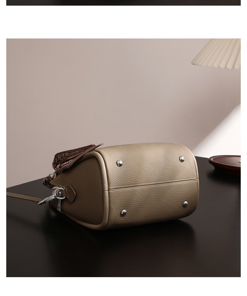 Aiqinghai Top-Grain Leather Handbag for Women, Tote Bag, Shoulder Bag, Crossbody Bag, Light Luxury Birthday Mother's Day Gift, Practical Present for Mom 12