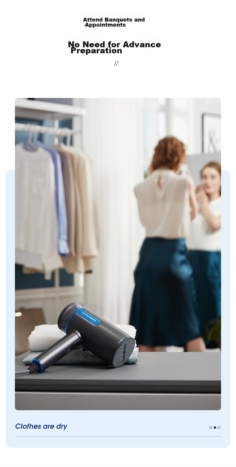 Morphyrichards Handheld Garment Steamer, 18g/min Water Tank Capacity 100ml, Home Steam Iron, Compact Mini Portable Travel Clothes Steaming Device, MR2031 White 8