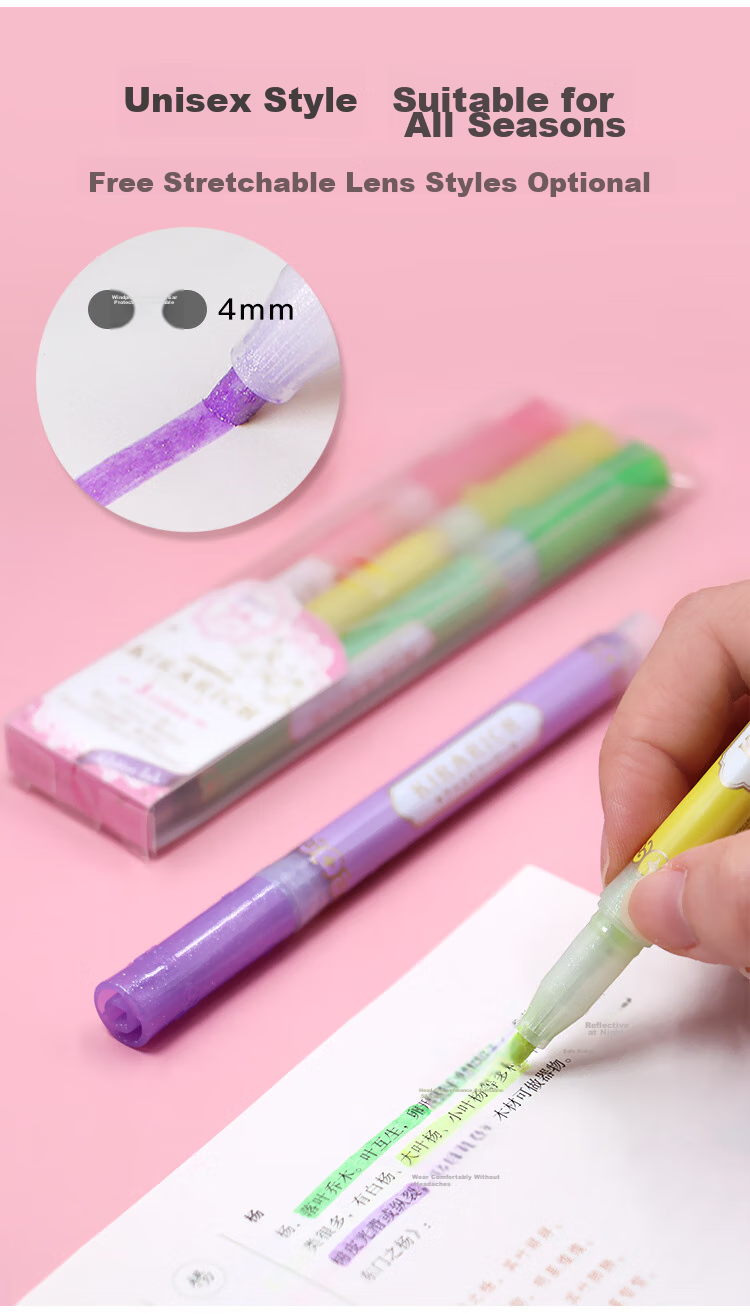 ZEBRA Crystal Bright Highlighter, Colored Marker Pen, Kirarich Series Student Marker, WKS18, Blue 5