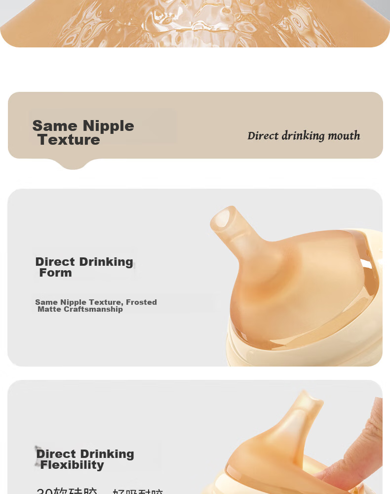 YEEHOO Newborn Anti-Colic Noble Bottle, Baby PPSU Bottle, 150ml S Size Nipple + Y Size Nipple 12
