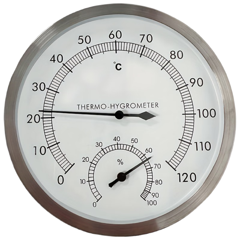 EGESON Stainless Steel Thermometer Hygrometer, High Temperature Resistant Sauna Temperature Gauge, High Precision Mechanical Thermometer for Hospitals And Industrial Use