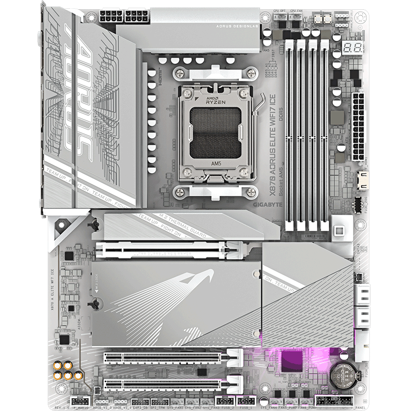 GIGABYTE X870 AORUS ELITE WIFI7 Ice Carving Motherboard DDR5 Supports AMD CPU AM5 9700X 9800X3D 9900X 9600X