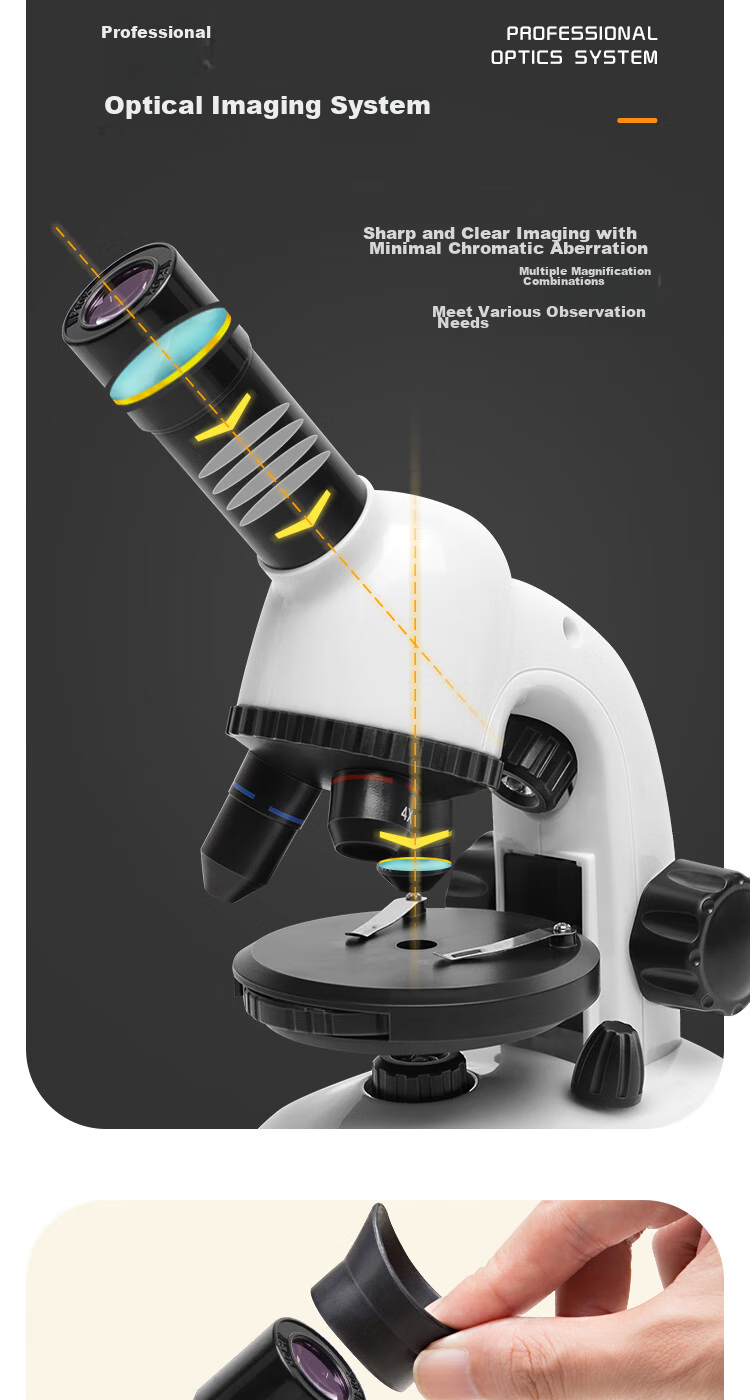 Bresser Microscope for Children, Dual-Use for Biological And Optical Viewing, High Magnification 750x, Scientific Experiment Toy, Children's Day Gift 10